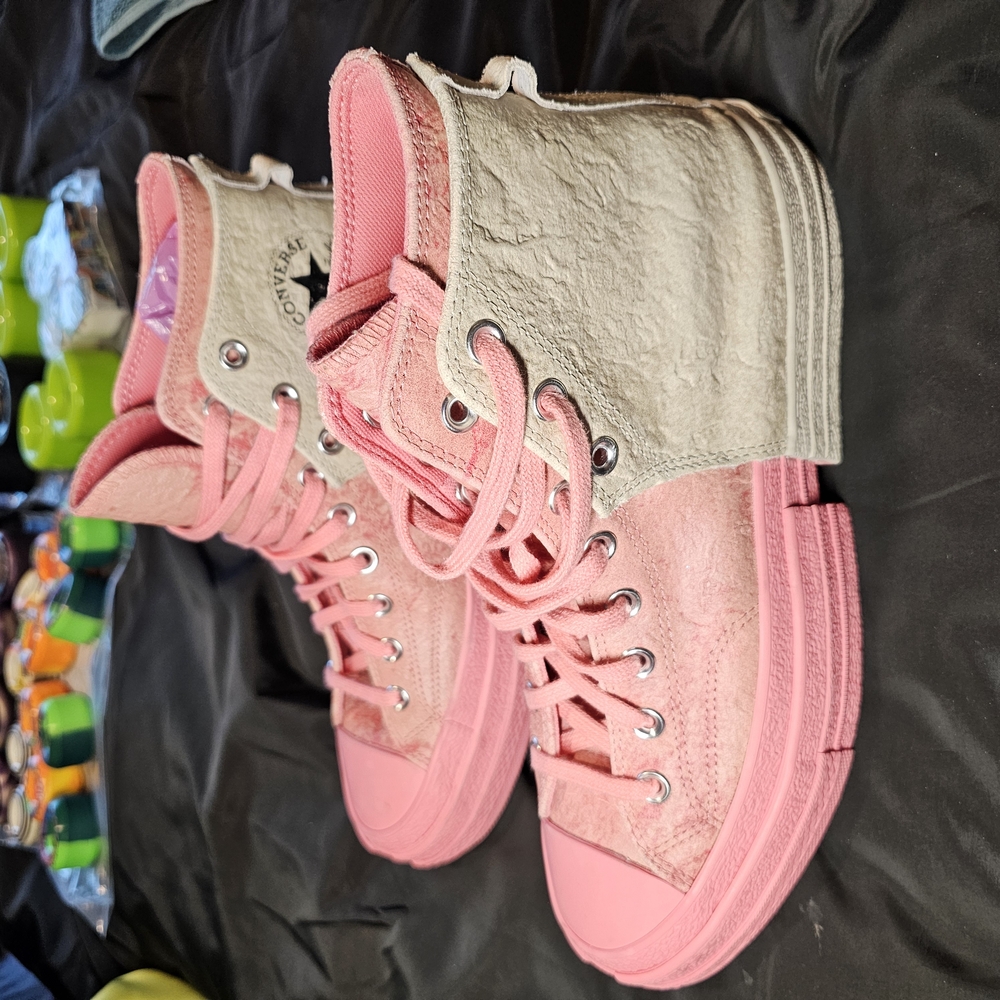 Feng Chen Yang x Converse Pink and Crepe High-Top Sneakers Mens 10